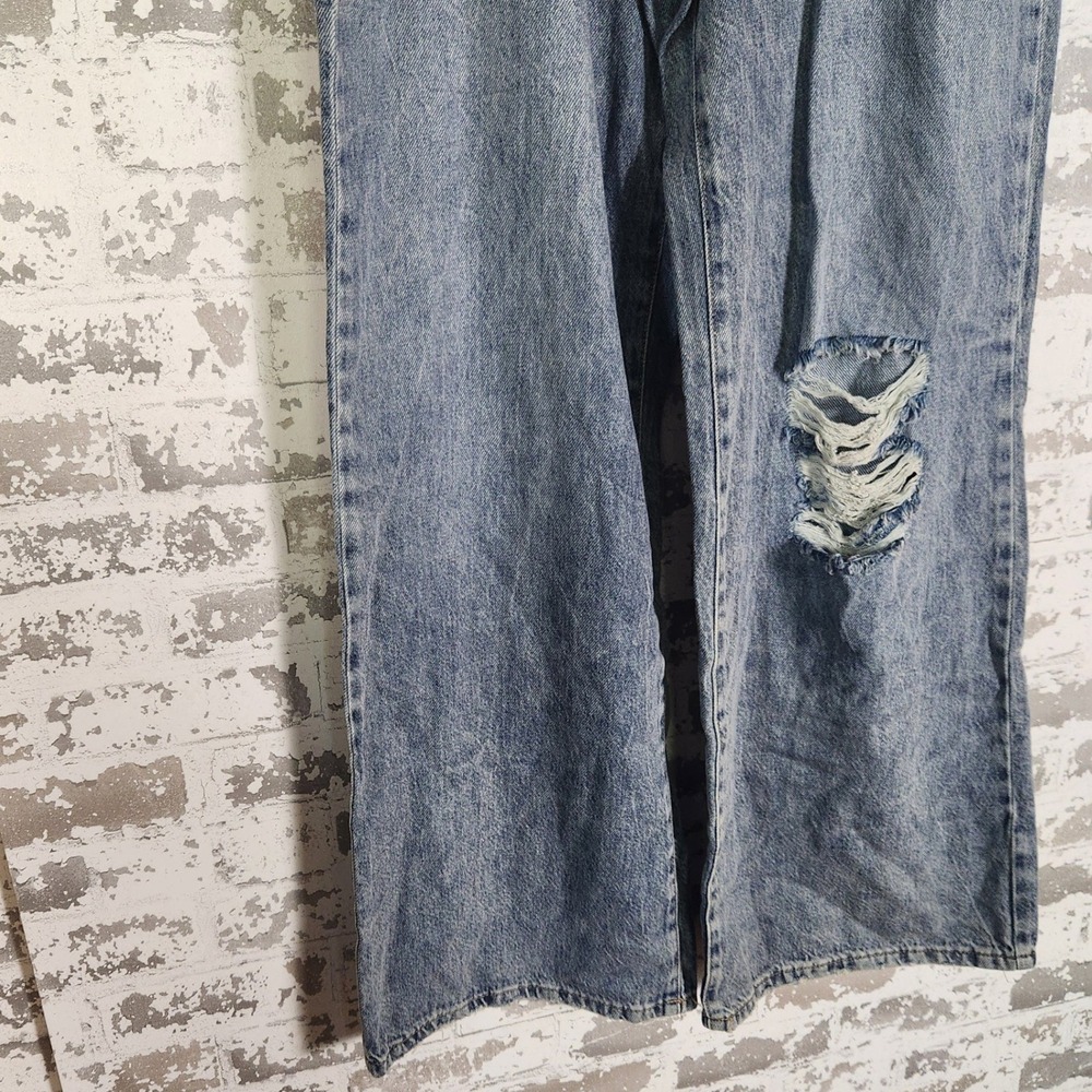 RE:WASH Forever 21 Denim Jeans Women Size 9 Baggy Distrssed Classic Rise‎ A Line - Picture 13 of 16